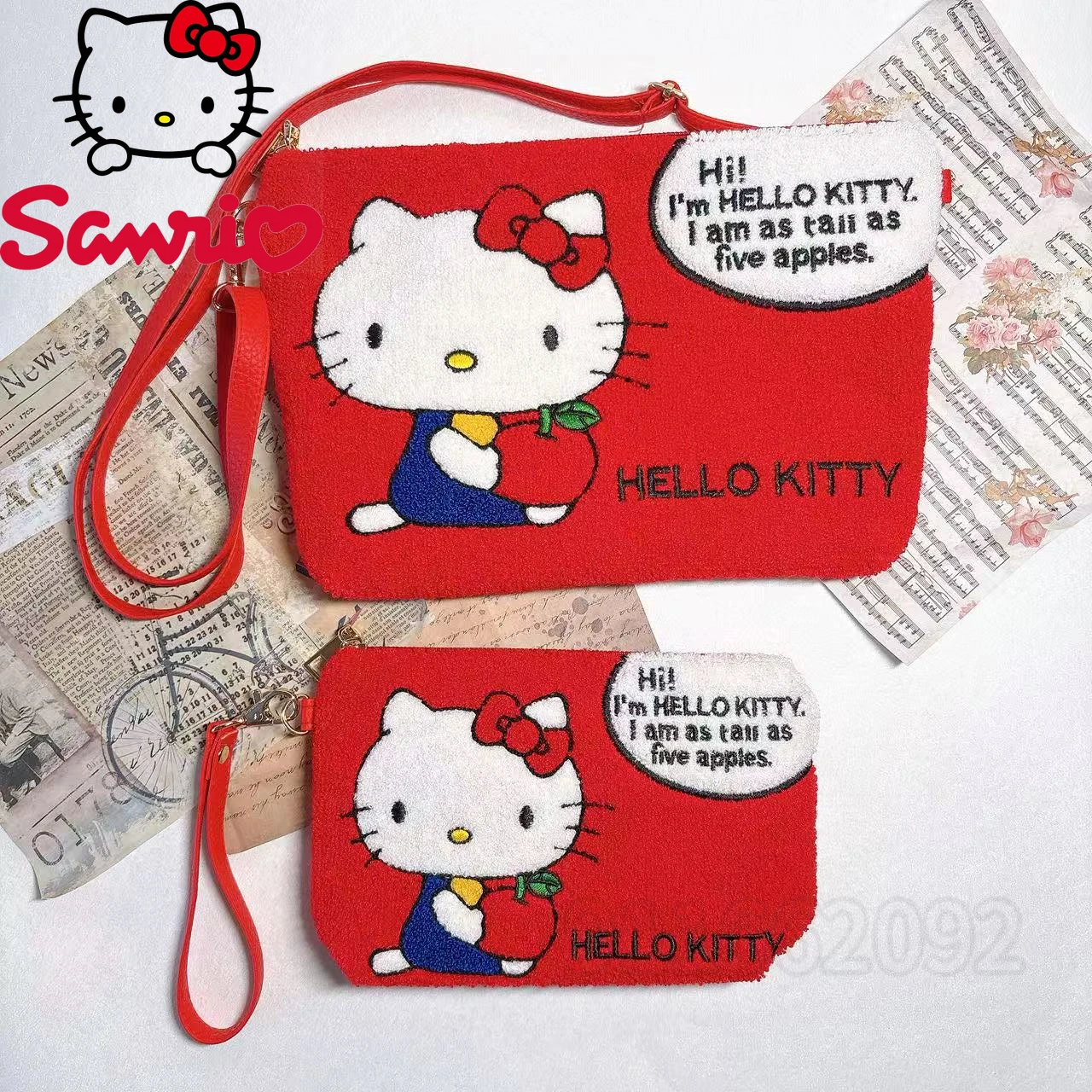 

Sanrio Hello Kitty New Women's Coin Purse Luxury Brand Fashion Women's Shoulder Messenger Bag 2-piece Set Cartoon Women's Bag