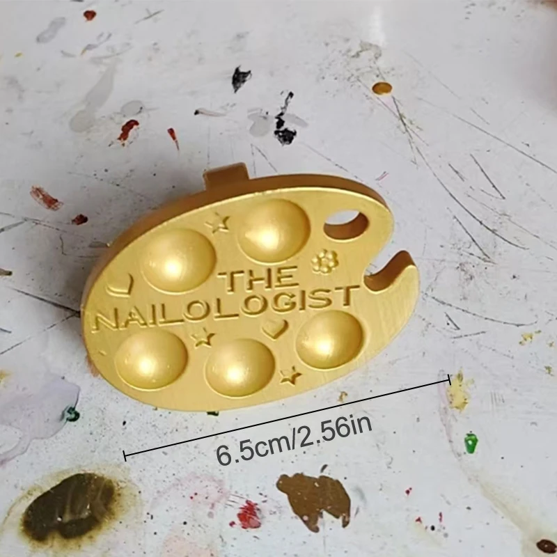 2/5 pezzi tavolozza per manicure con punta delle dita anello tavolozza per unghie con punta delle dita anello tavolozza di smalto per unghie in resina indossabile per nail art