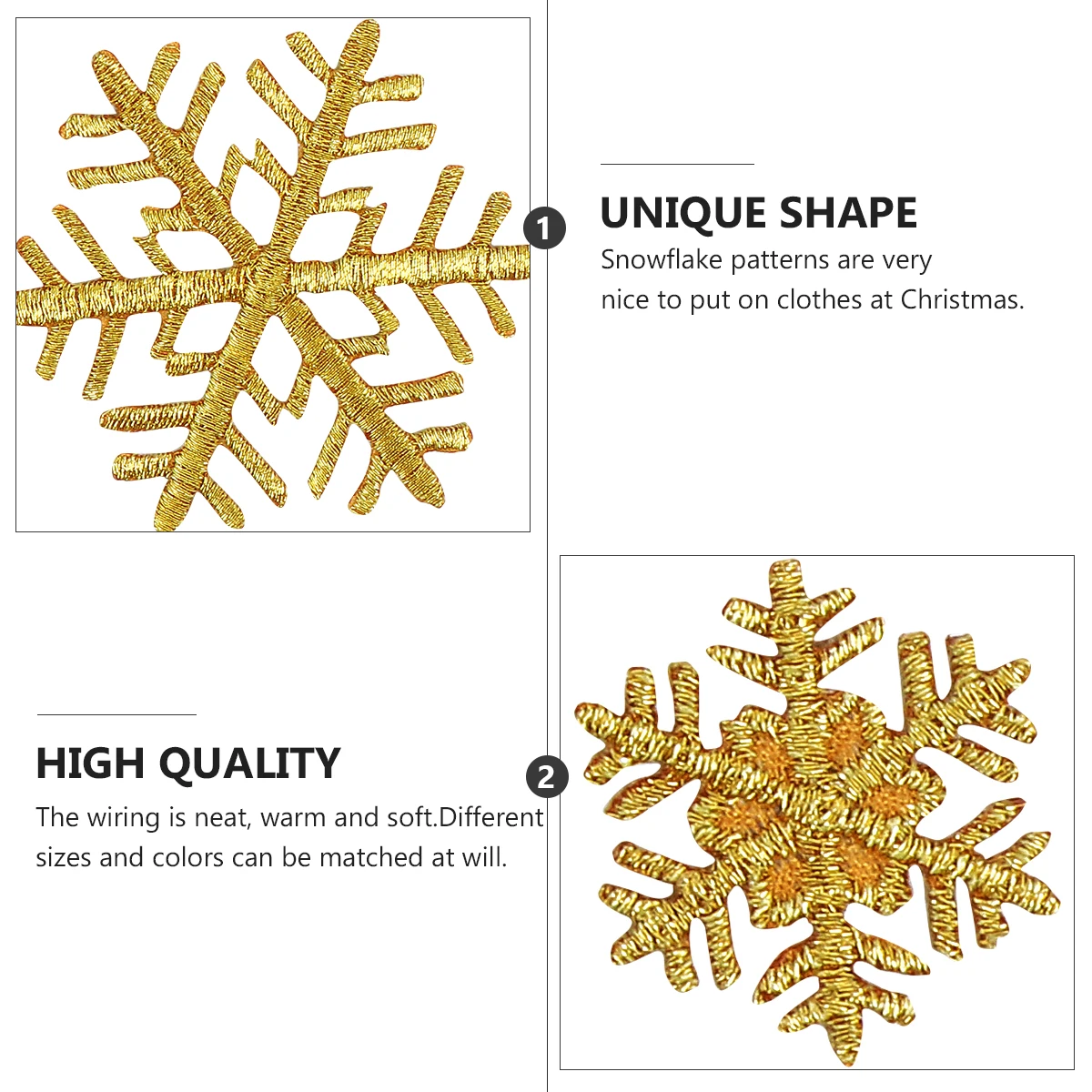 

18 Pcs Sticker Embroidered Cloth Patch Embellishment Fabric Snowflakes Crafting