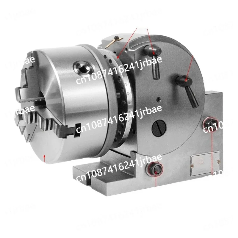 Milling Machine Universal Dividing Head 4/5/6 inch CNC Rotary Axis 3 Jaw 100mm 125mm Chuck CNC Tailstock for Router Rotary Table