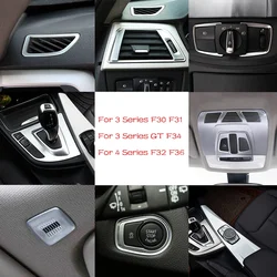 For BMW 3 4 Series 3GT F36 F34 F30 Chrome Car Interior Accessories Center Panel Air Outlet Door Handle Decorate Cover