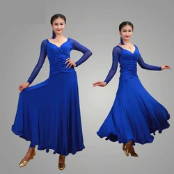 Fashion Sexy Women Modern Waltz Tango Smooth Ballroom Dance Dress Standard Ballroom Dress Long Sleeve Ballroom Dance Clothing