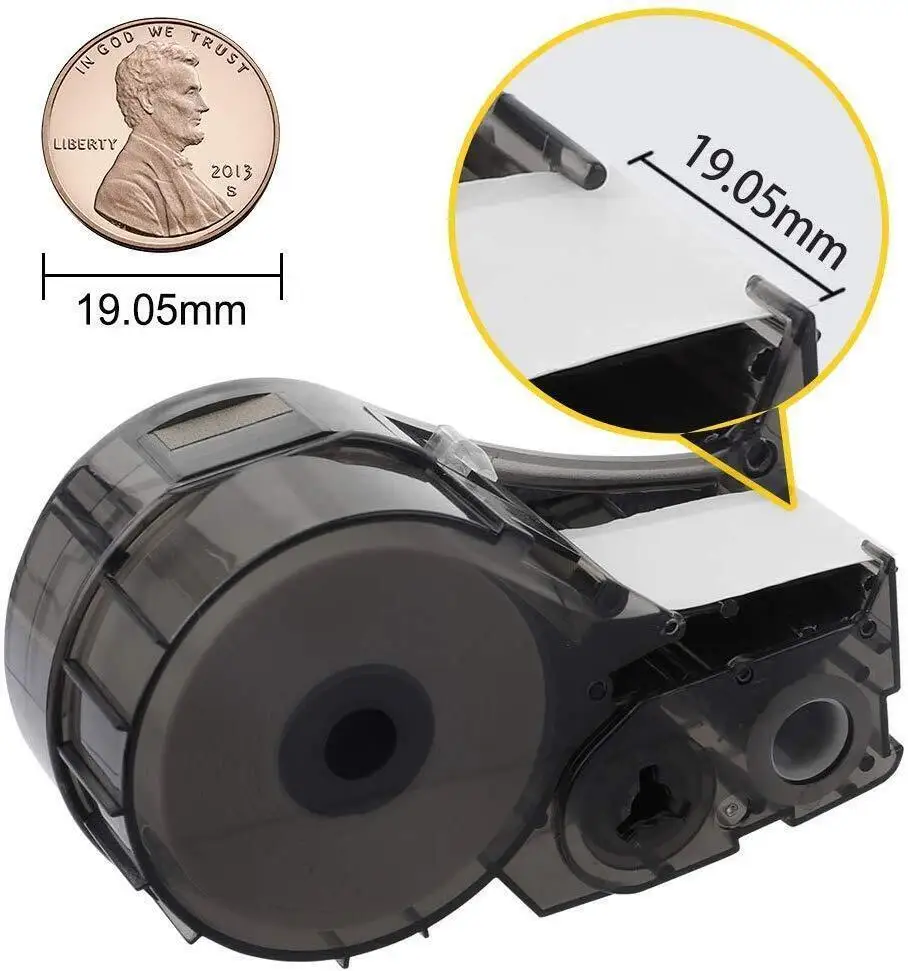 1PK Vinyl Label Cartridge Tape Compatible Brady M21-750-595 19.1mm White/Orange/Red/Yellow for BMP21-LAB/PLUS M210 Label Printer