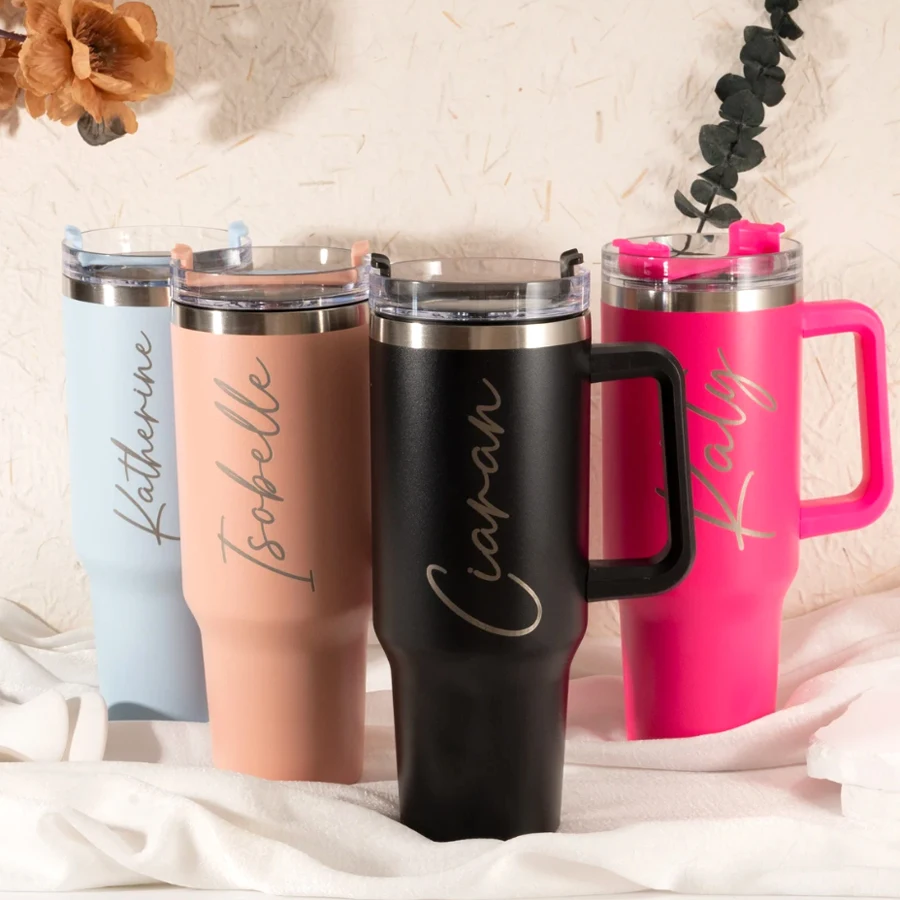 Personalized Water Bottle 40oz Water Bottle with Straw, Thermal Water Bottle, Stainless Steel Water Bottle, Girl Water Bottle