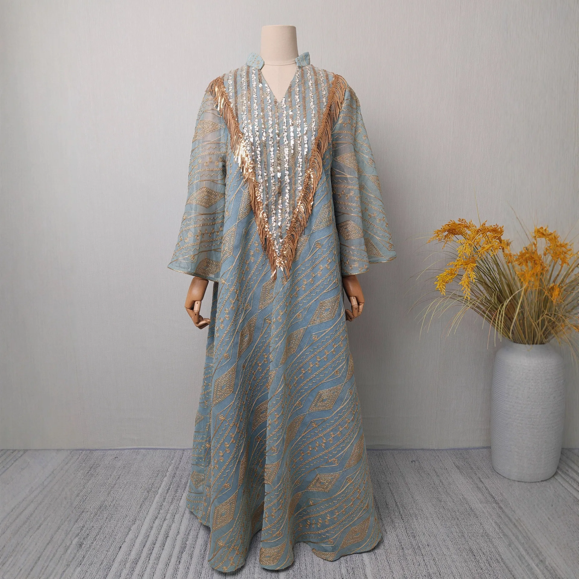 

Осеннее новое исламское платье с вышивкой Ид, мусульманские платья, свадебное молитвенное платье в Дубае, женское мусульманское платье Абая