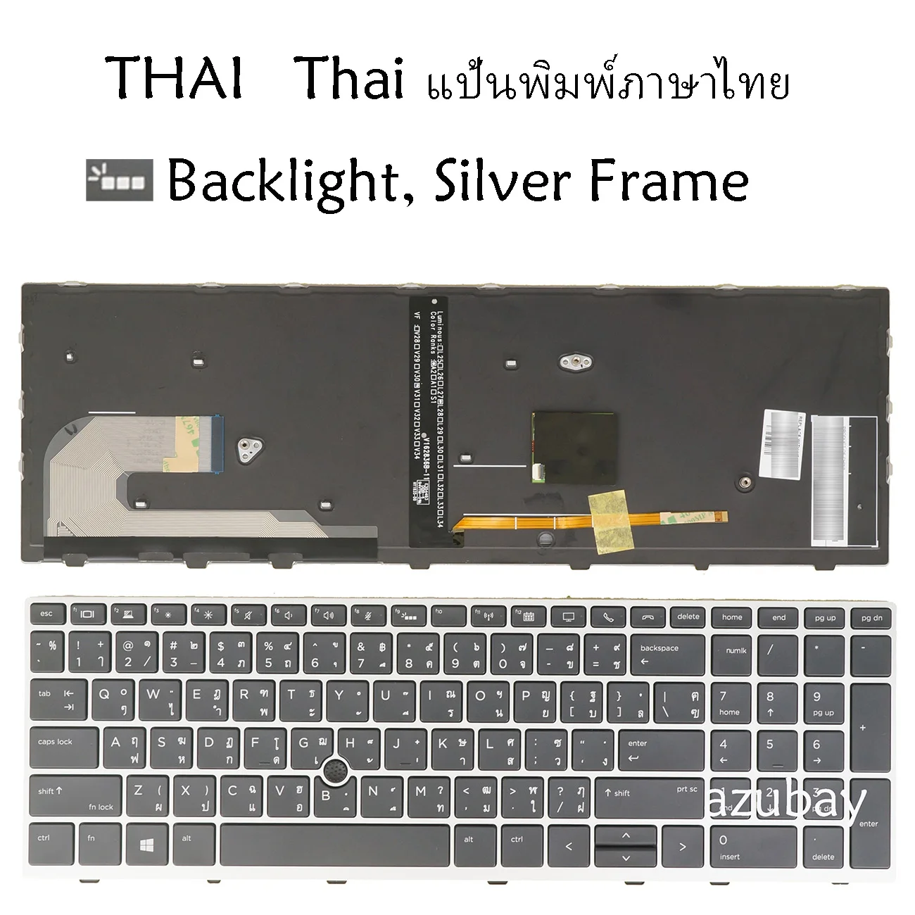 

Backlit Laptop Keyboard for HP ELITEBOOK 850 G5, 755 G5, 850 G6, ZBook 15u G5 ,15u G6, L29477-281 L25005-281 Backlit