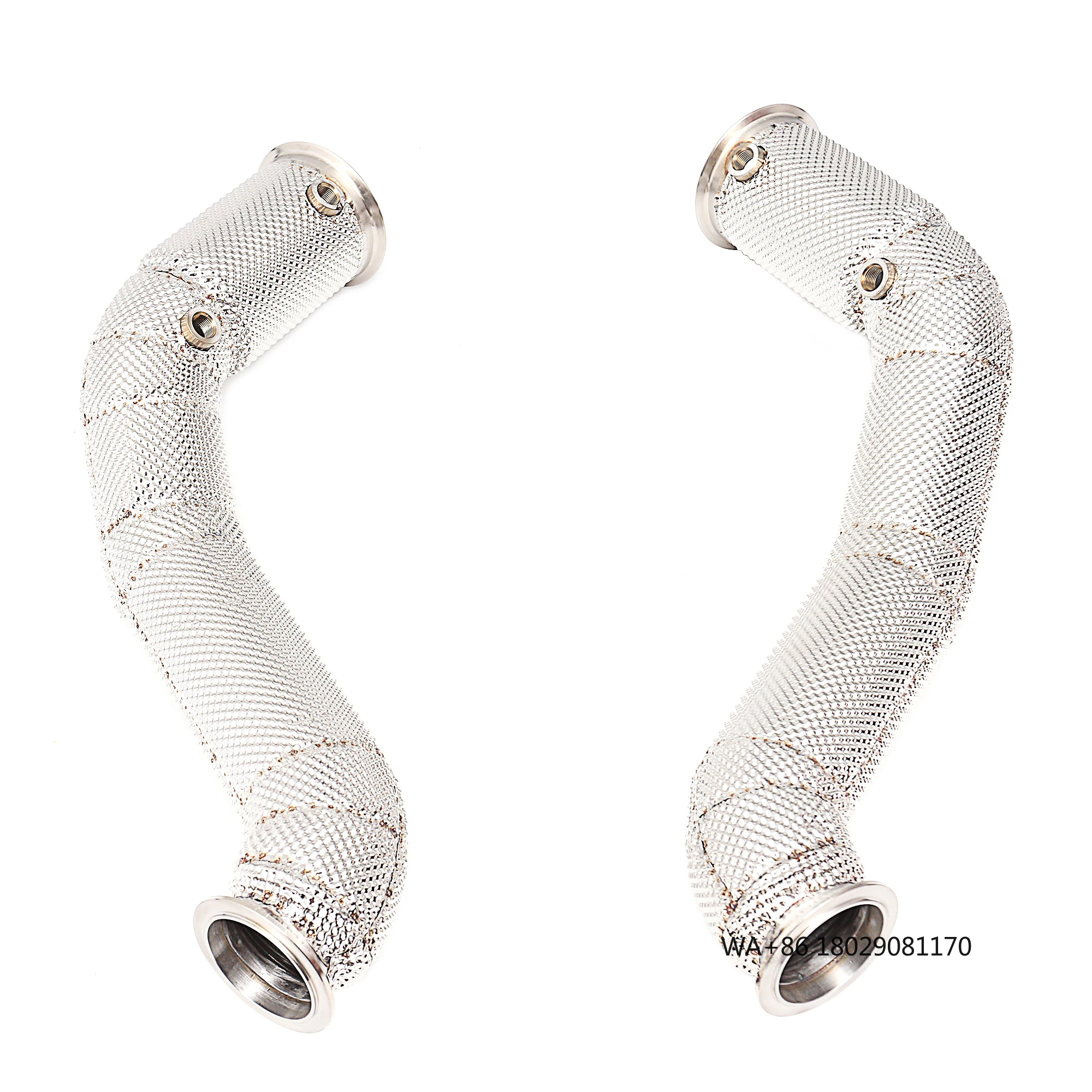 

Высококачественная выхлопная система из нержавеющей стали OEM SS304 (даунпайп без катализатора) для GT 4.0T 2019-2023 с тепловым экраном