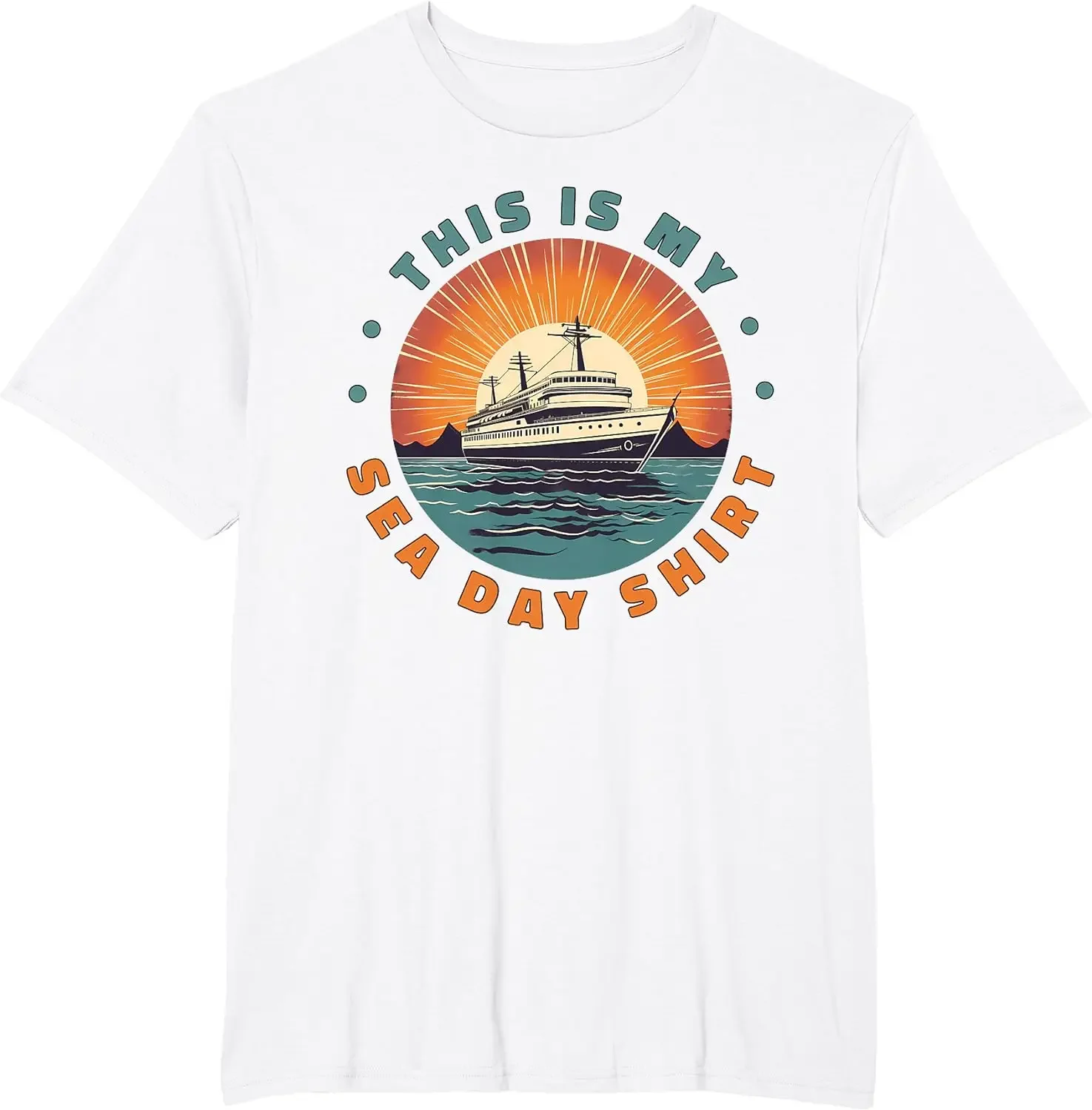 Living Life One Cruise At A Time Funny Cruise Ship T-Shirt Let's Go on An Adventure Tops  Men Clothing  Camisas