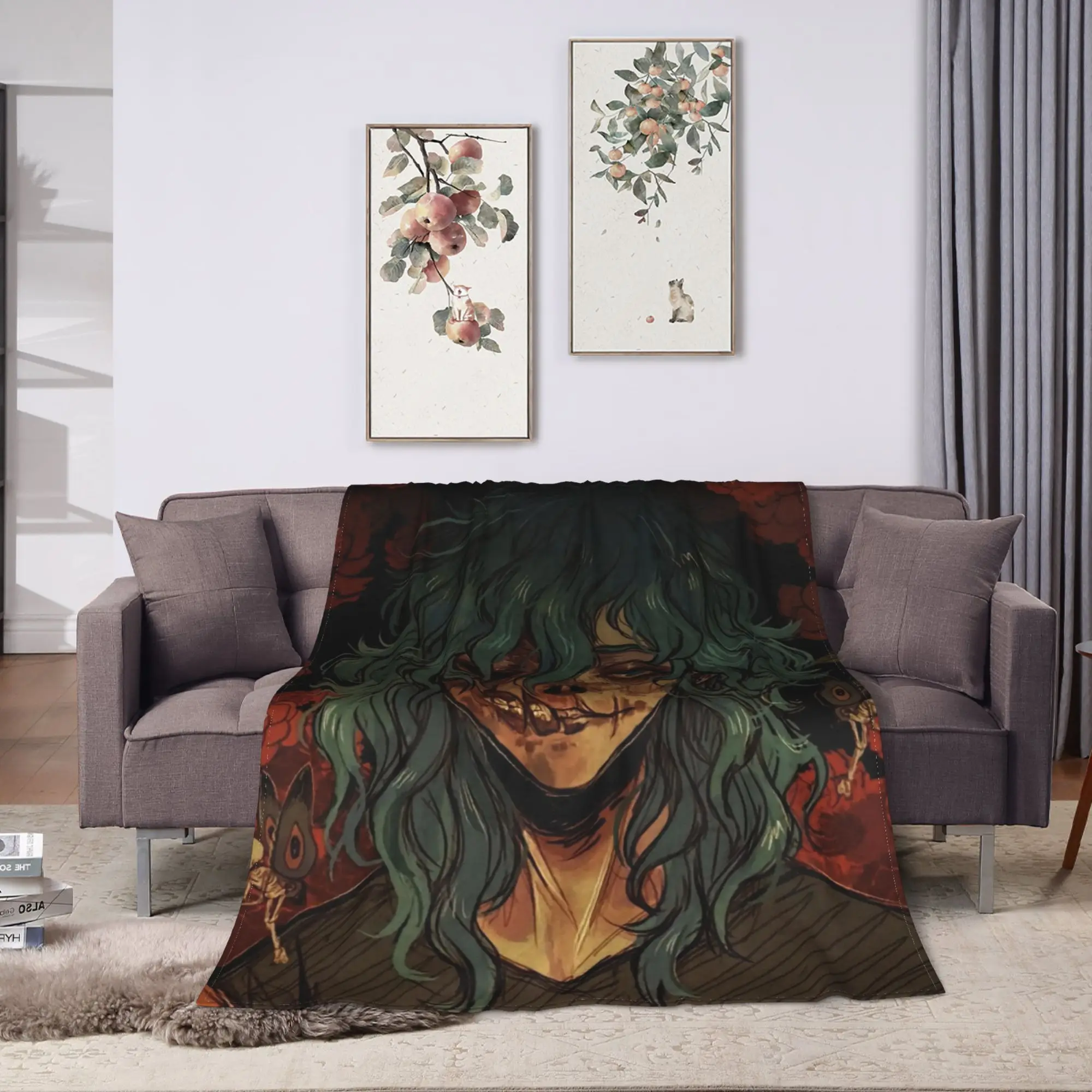 Warm Blankets Camping Sally Face Sal Fisher Throw Blanket Funny  Bedspread For Living Room