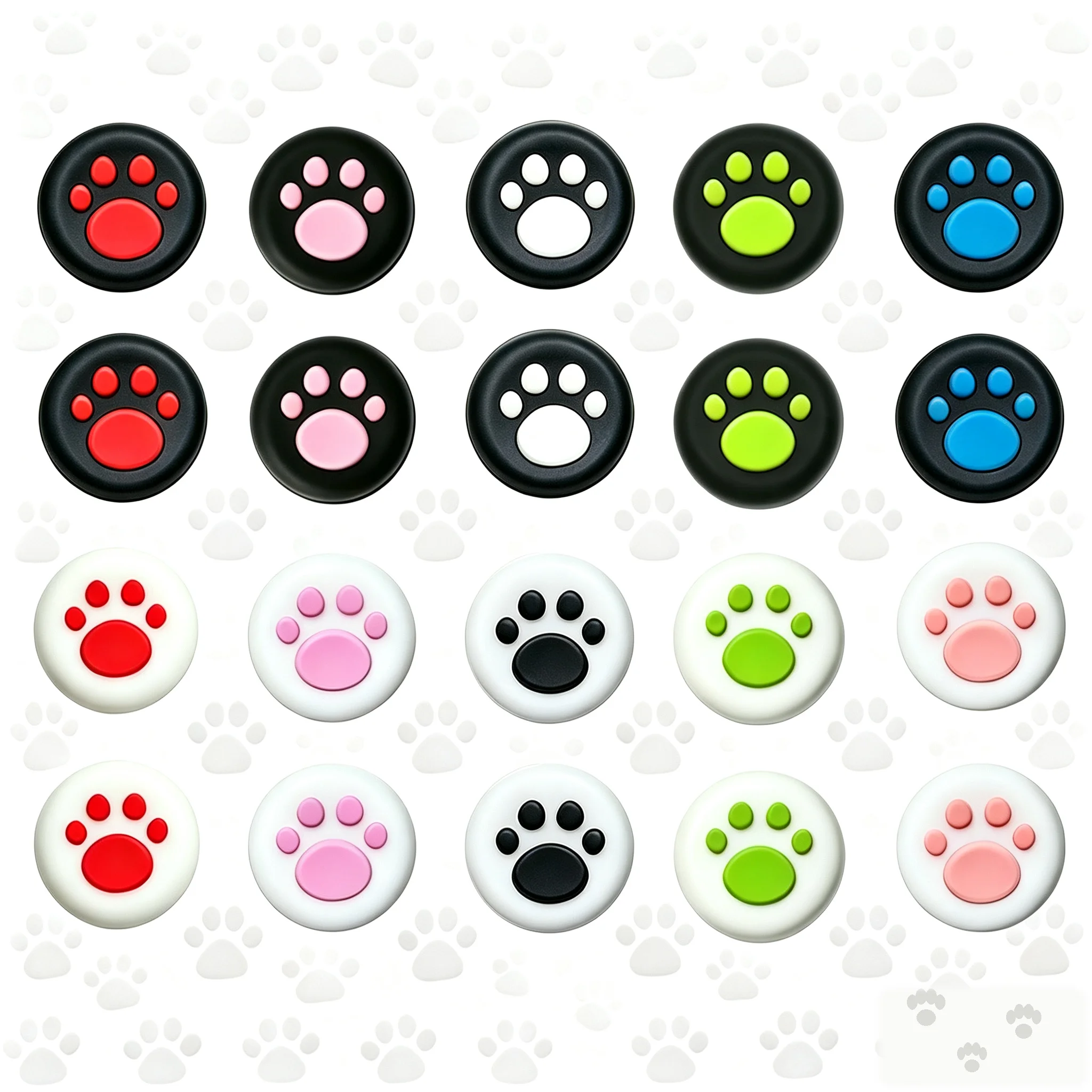 Cat Claw Mushroom Cap for P5/P4/Xbox Controller Silicone Thumb Grip Caps, Anti-Slip Joystick Covers for Large Size Analog Sticks