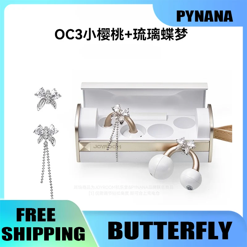 

PYNANA аксессуары для наушников Bluetooth стеклянная бабочка мечта алмазная пряжка аксессуары кулон с бриллиантами аксессуары открытые