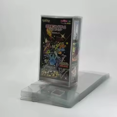 10 pieces Dustproof PVC Japanese High End Booster Box Plastic Protector Case Protective Box Display Showcase for Pokemon cards