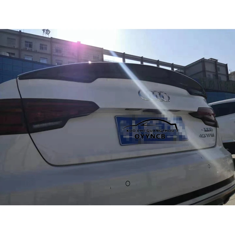 

Для Audi A4 B9 S4 S-line 2017-2020 GT стиль углеродное волокно задний багажник багажное отделение спойлер крыло автомобиля