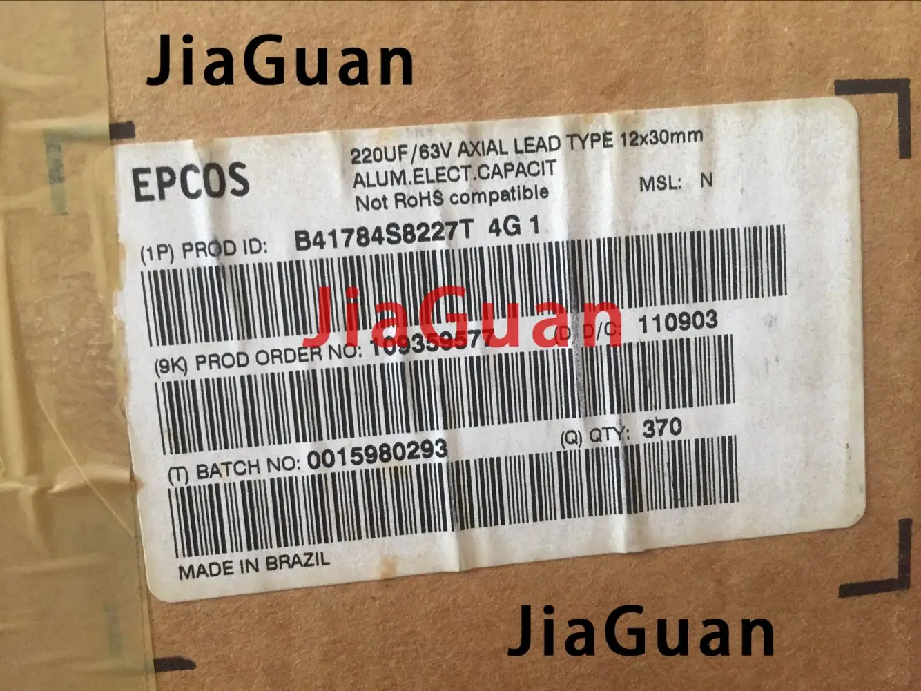 10PCS NEW EPCOS B41784 63V 220UF 12X32MM 125degrees 220UF 63V SIKOREL B41784S8227T 125 EPCOS LL 63V220UF (Q) 220UF63V