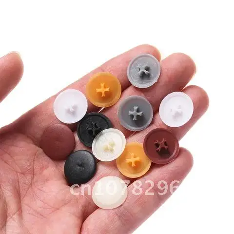 

Screw Cap Covers 100Pcs 3 in 1 Self-Tapping 17mm Flat Phillips Protective Cap Furniture Fittings Bolts Ornament Nuts Cover