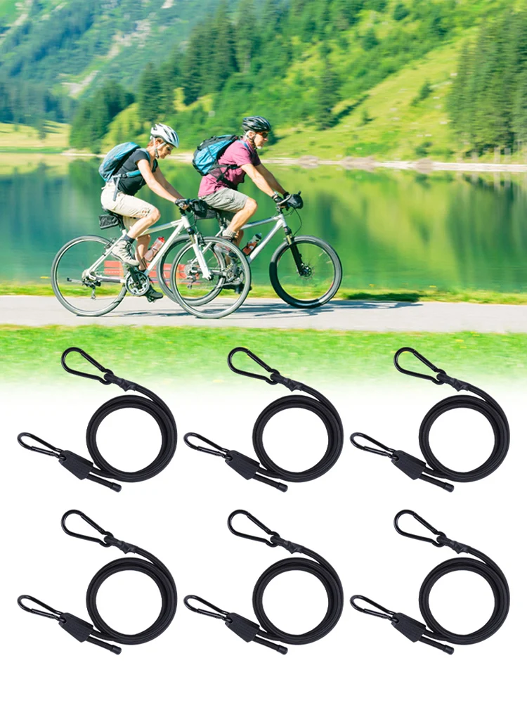 6 PCS Adjustable Bungee Cords with Hooks Super Elastic Bungee Straps Tie Downs Cable Bungee Straps for Bike Rack Tarps Cruise
