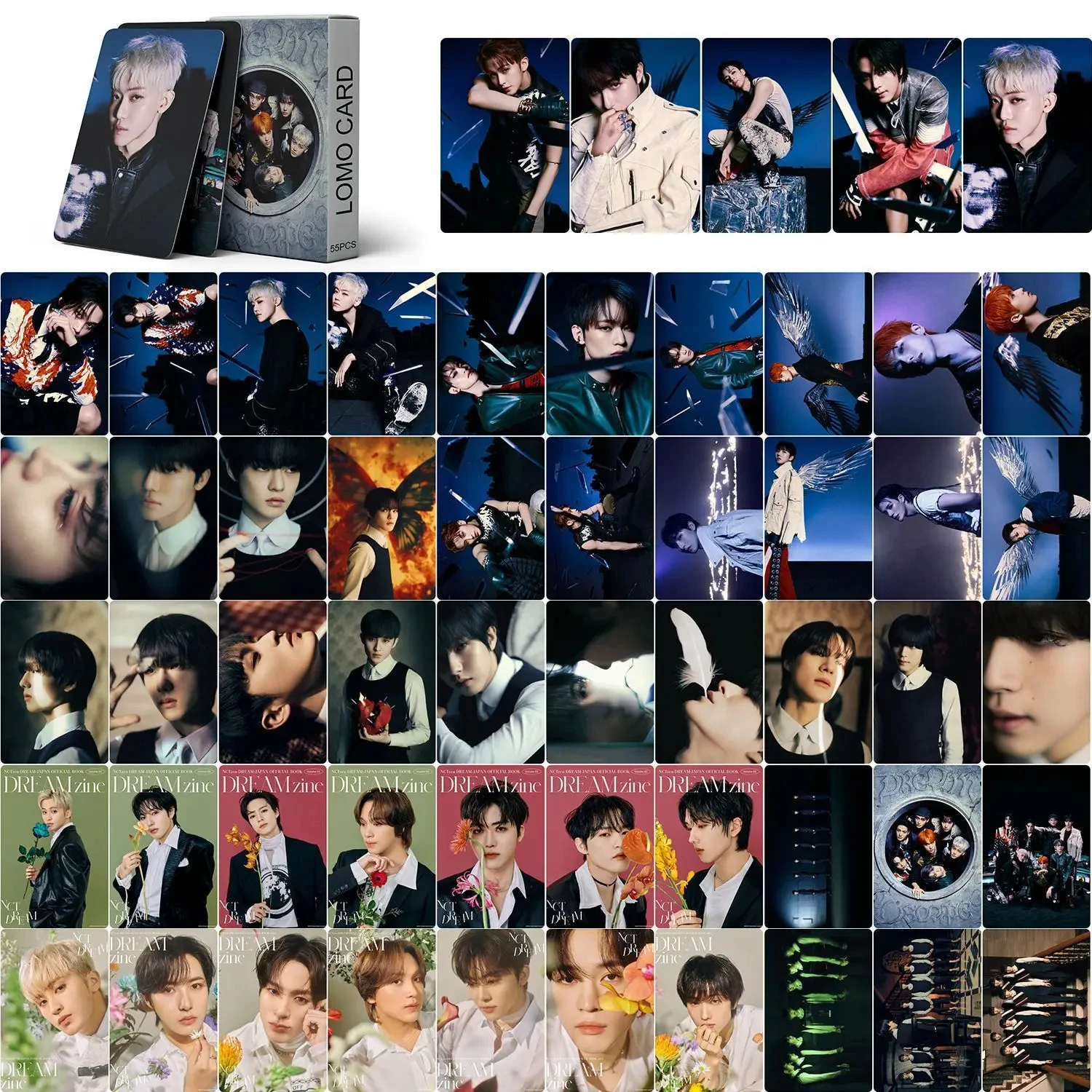 55Pcs/Set Idol Boy Group Lomo Card New Album DREAM HD Printd Photocards JENO ChenLe JAEMIN Jisung RenJun Fans Gift