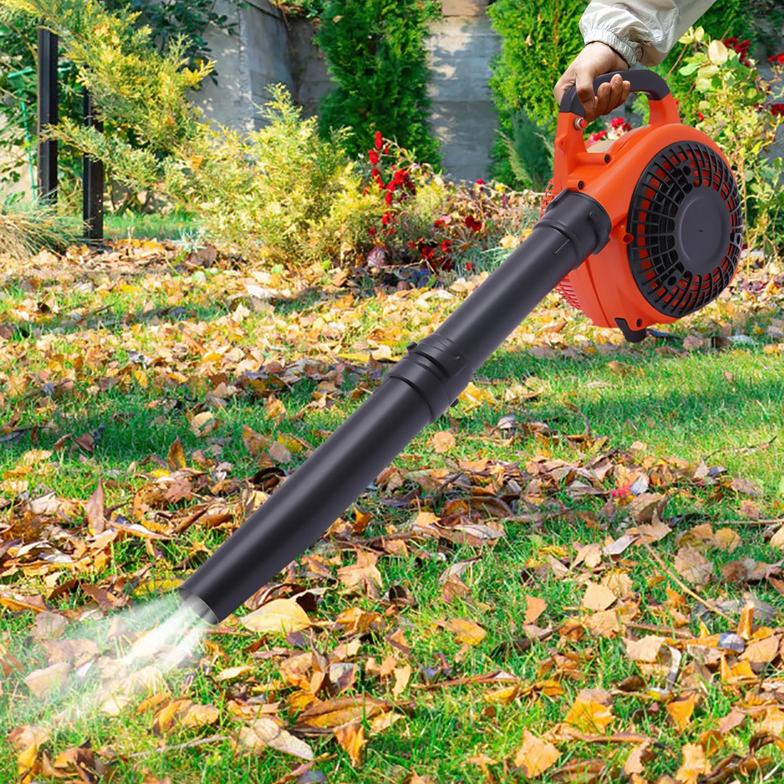 

2 Stroke Handheld Leaf Blower,25.4CC Single Cylinder Hand Pull Gas Powered Engine Leaf Blower Snow Blower for Snow Blowing Yard