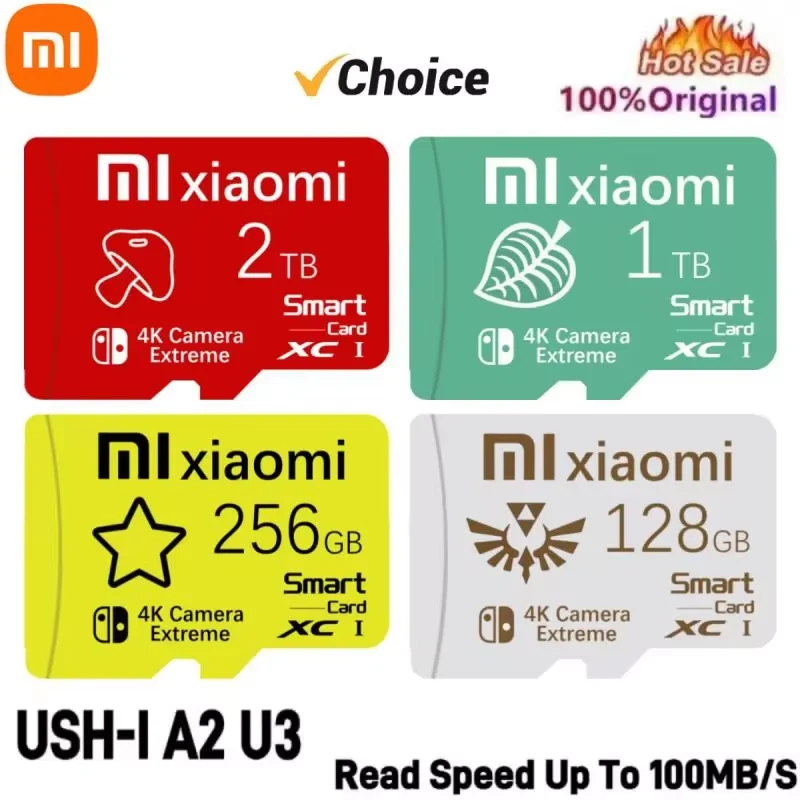 2TB Xiaomi Micro SD-Karte Hochgeschwindigkeits-SD-Speicher karte 128GB 256GB 512GB Microsd C10 TF Flash-Karte für Xiaomi Phone Kamera Tisch PC