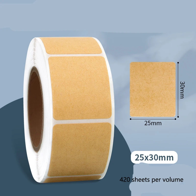 Kraft Paper Sealing Tape in Roll Form Hand-written Classification Packaging Marks Self-adhesive Paper