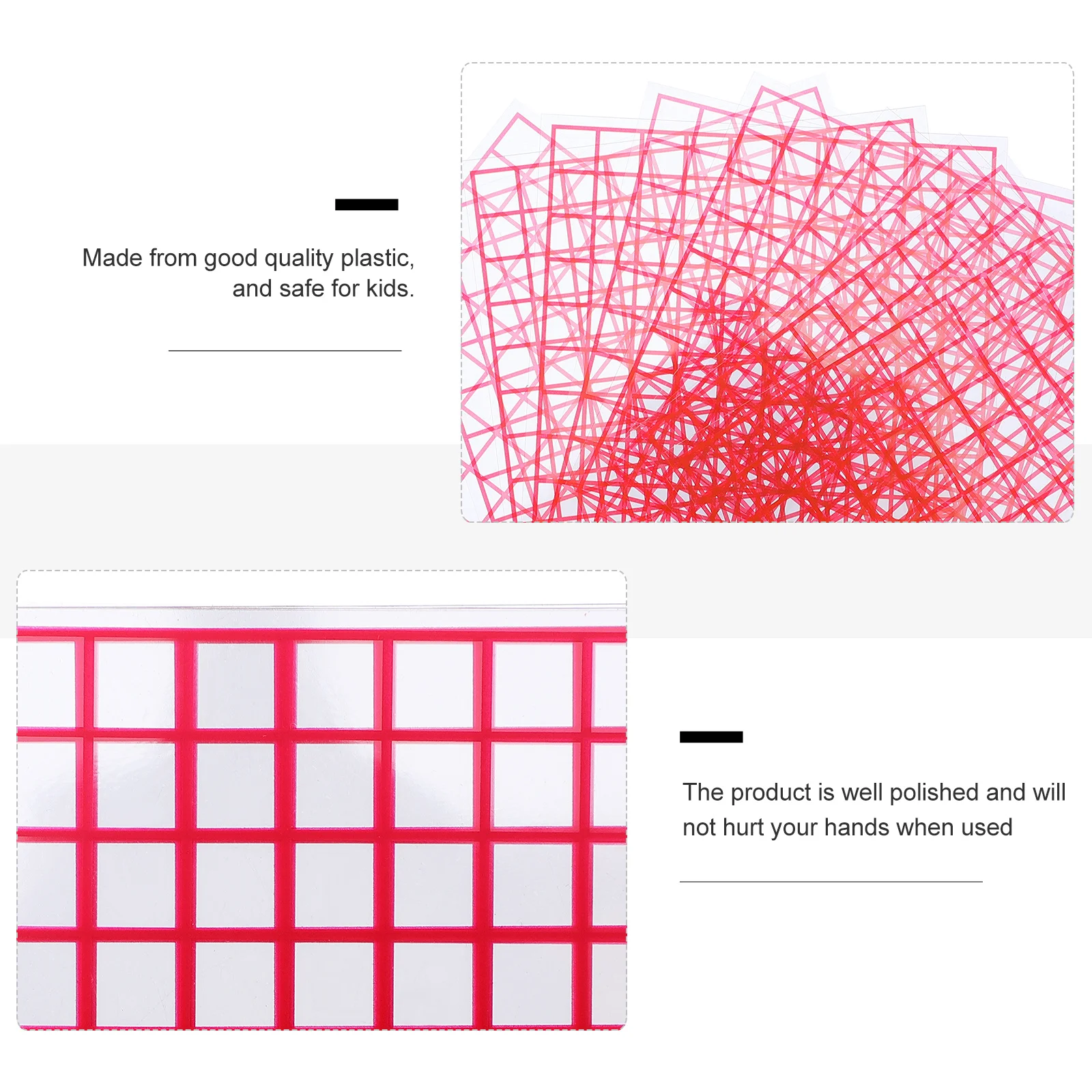 10 قطعة أوراق قياس المنطقة 1 سنتيمتر X 1 سنتيمتر شبكة البلاستيك الشفاف لوحات مربعة لتعليم الرياضيات وسائل تعليمية أداة