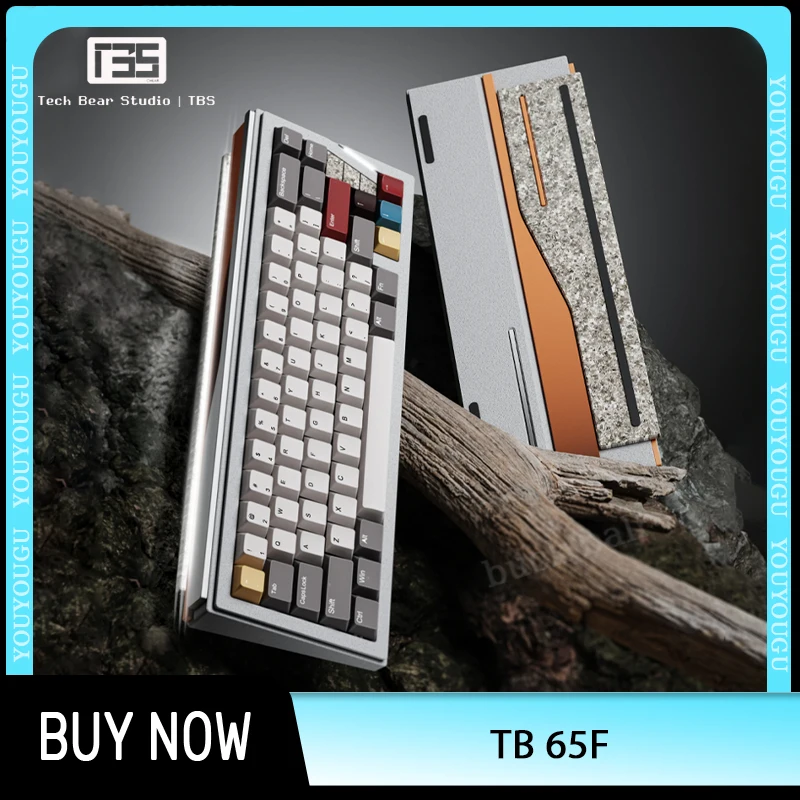 Tech Bear Studio TBC TB 65F Mechanical Keyboard Tri Mode Wireless Keyboard Aluminium Alloy Keyboard Kit Custom PC Accessories