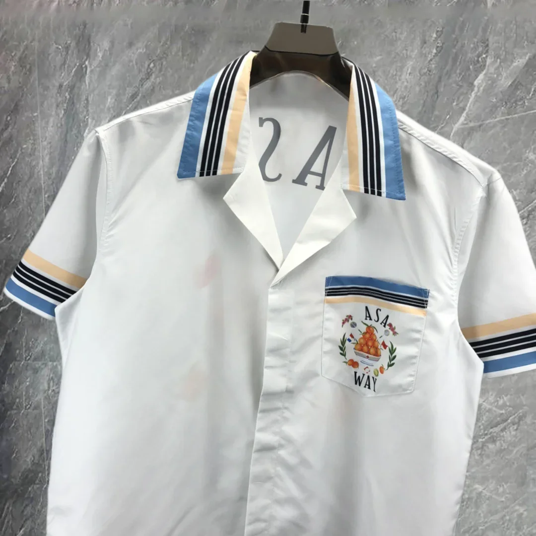 Conjunto de camiseta con contraste de Color para hombre, chándal informal con estampado Hawaiano, camiseta de marca de moda, pantalones cortos