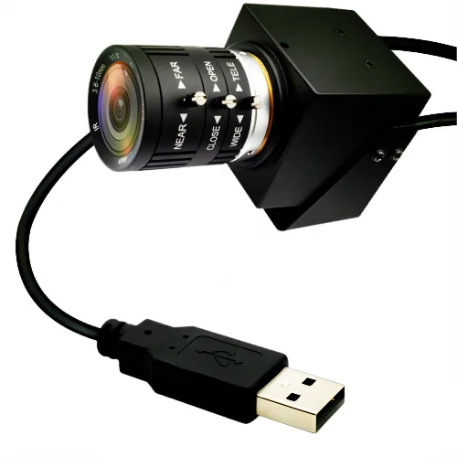 Câmera ELP USB 48MP IMX586 8K CMOS UVC Mini USB Webcam Câmera de vídeo industrial com lente de zoom varifocal de 3,6-10 mm
