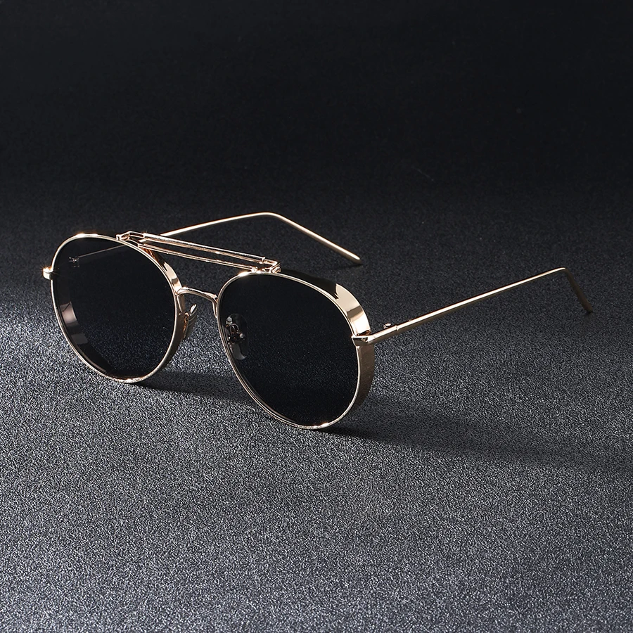 Luxuriöse Runde Sonnenbrille für Herren Neue Mode Outdoor-Brillen zum Autofahren Damen-Brillen Trendiges Vintage-Markendesign UV400-Sonnenbrille
