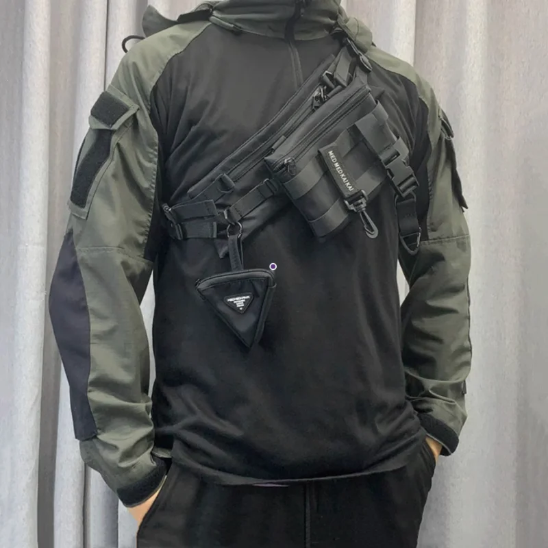انفصال شخصية متعددة مزيج تصميم أكياس الصدر شارع العليا التكتيكية وظيفة Techwear حقائب كروسبودي hombre sreка