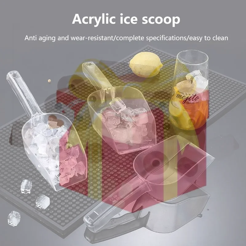 1pcs Bar Buffet Wedding Favor Party Ice Sugar Sweets Candy Clear Acrylic Scoops Kitchen Gadget Dessert Grain Dry Goods Shovel