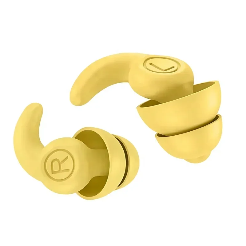 سدادات أذن مريحة وناعمة من السيليكون للسباحة والنوم والغوص وركوب الأمواج في حمام السباحة على شاطئ البحر - ملحقات سباحة مقاومة للماء