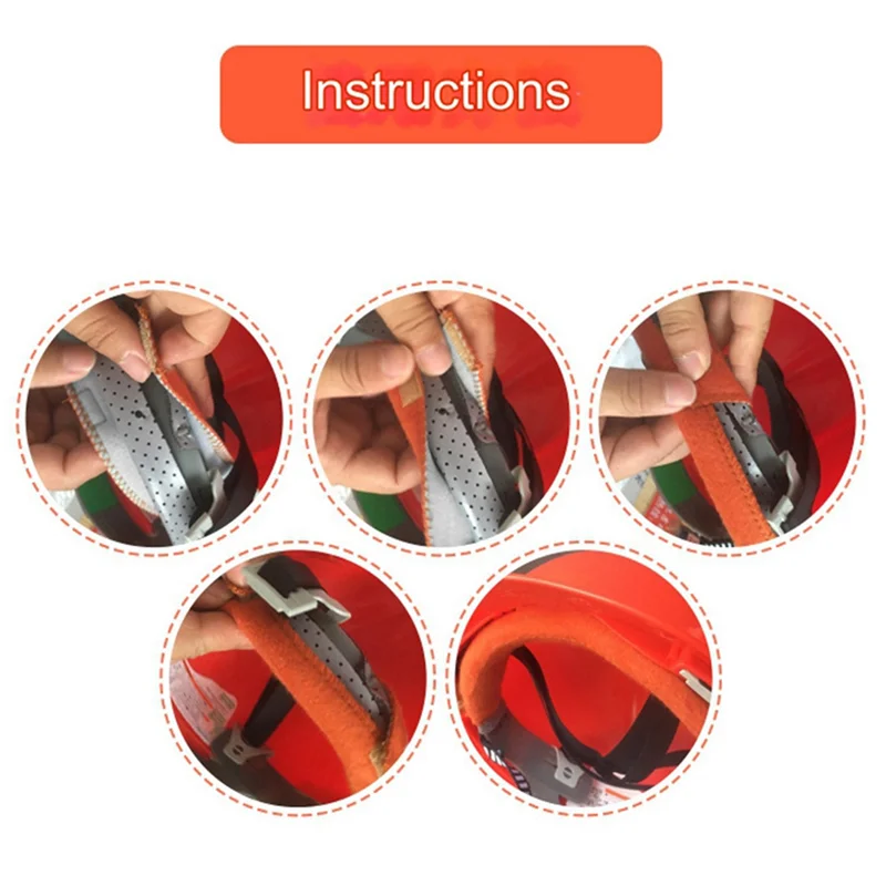 AA20-Hard Hat Sweatband Tool Comforter Pad Helmet Liners Replacement Sweaty Hat Antiperspirant Belt Universal
