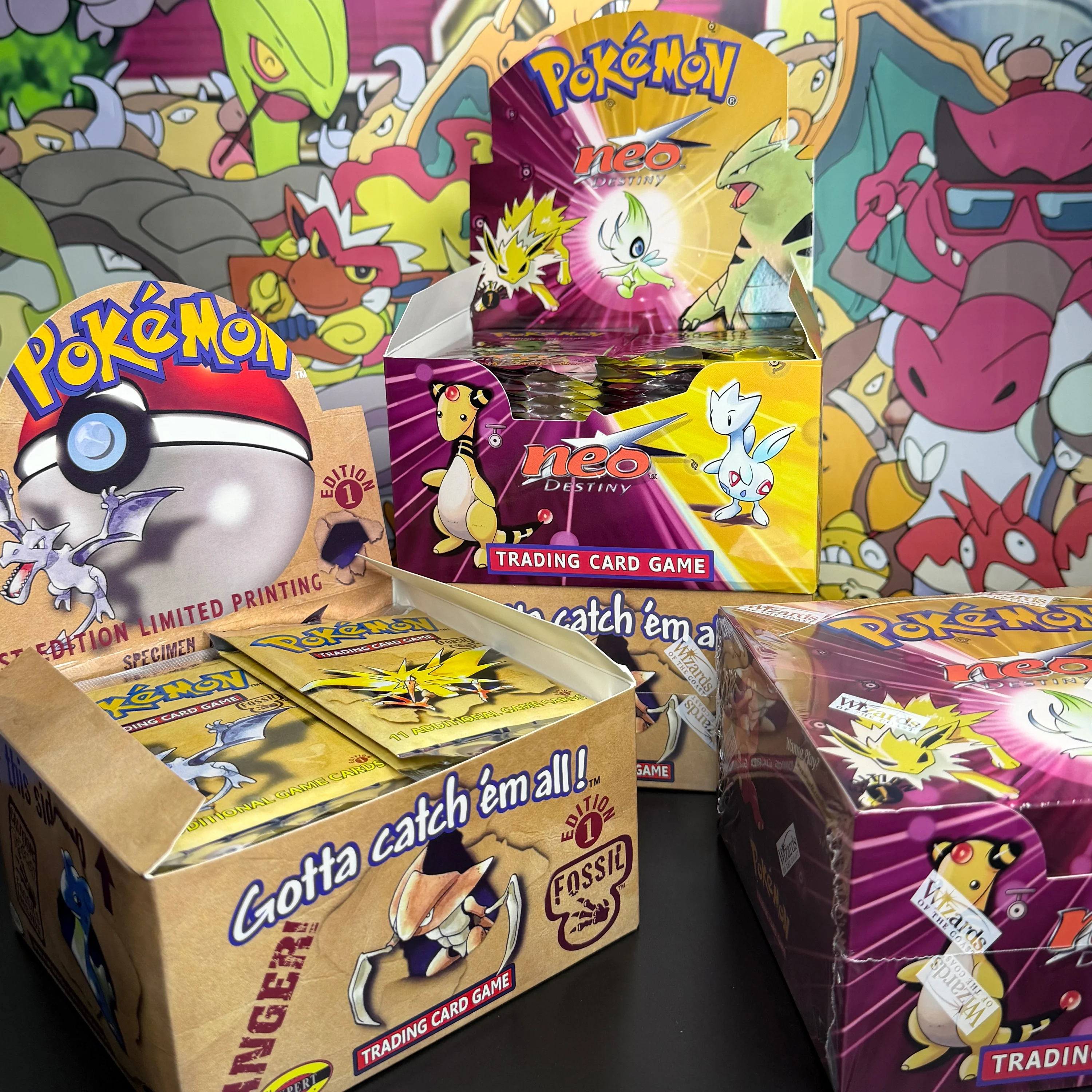 PTCG Fossil N4 Booster Pack Sealed 1st Edition Vintage Proxy Card  Aerodactyl Zapdos Dragonite Opening thrill maxed out
