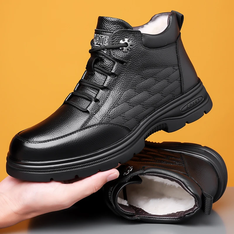 Warm inner PU Chunky sole Snow boots Breathable Lightweight Non-Slip Casual Outdoor Walking Sneakers Unisex Daily
