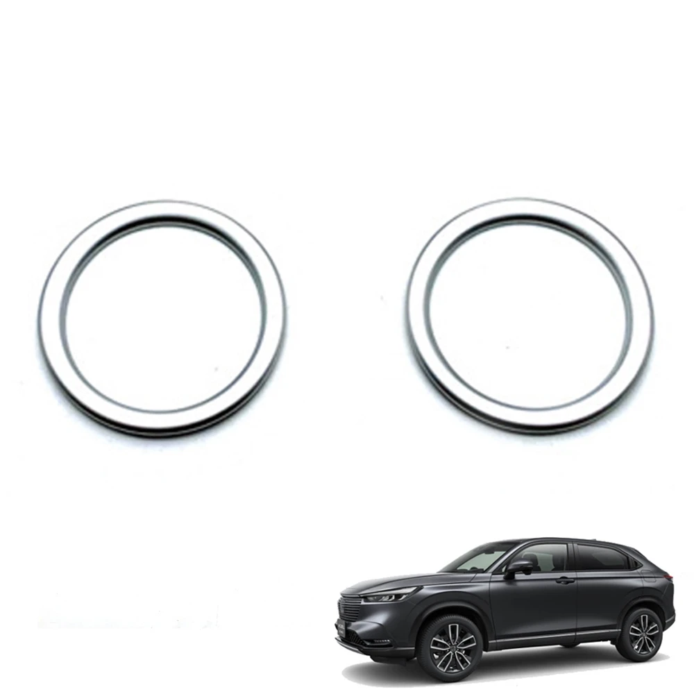 Car Matte Silver Dashboard Side Upper Air Vent Housing Outlet Frame Cover Trim for Honda Vezel HR-V HRV 2021 2022