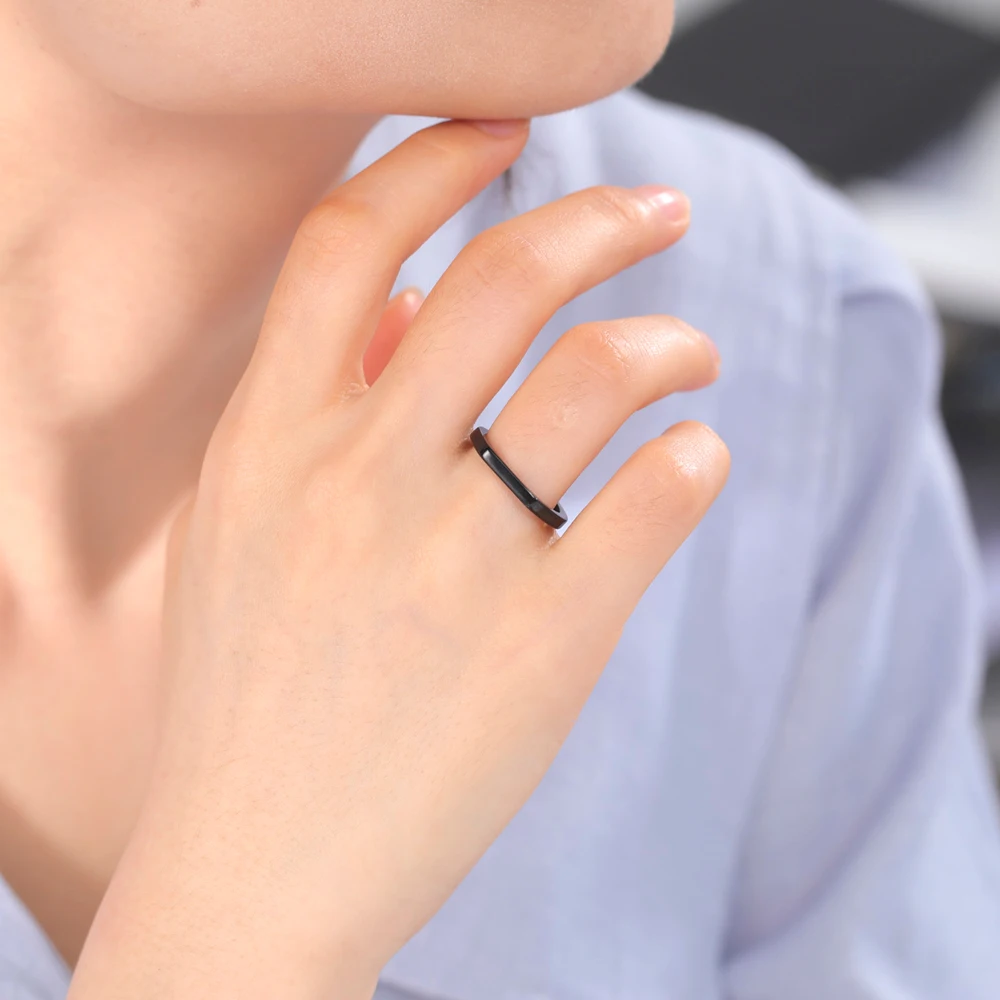 Cooltime Mode Einfacher Paar Ring für Frauen Männer Minimalistischer Goldfarbener Fingerring Liebespaar Hochzeit Verlobungsgeschenk Schmuck – Detail 12