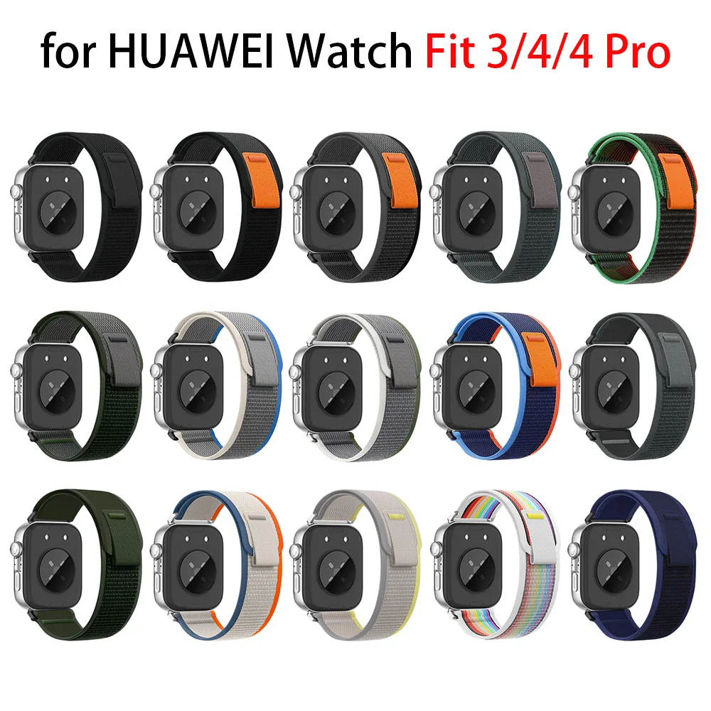 

Trail Nylon Velcro Strap for Huawei Watch Fit 3 4 Fit4 Pro Loop Back Watchband Replacement
