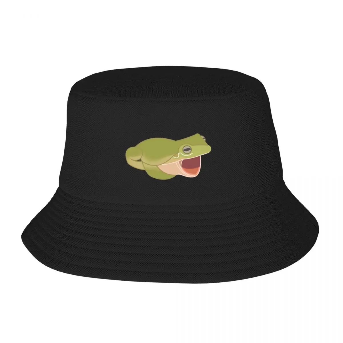 Frog with Mouth Open Bucket Hat birthday Sunhat Christmas Hat Fishing Caps Hats For Women Men's