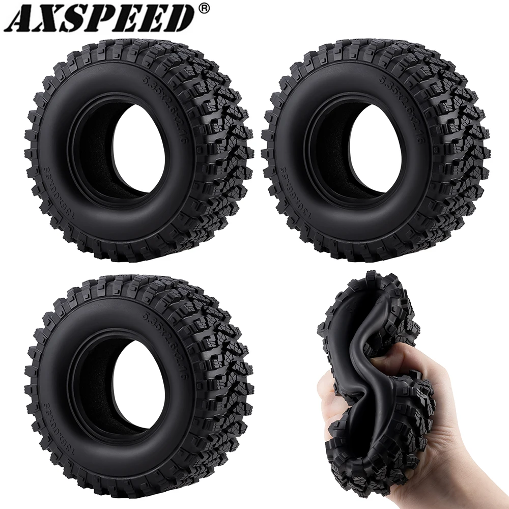 

AXSPEED 2,6-дюймовые резиновые шины для колес OD 136 мм для 1/7 1/8 RC альпинистского автомобиля MK07 MJX SCX10 TRX4 RBX10, обновленные детали