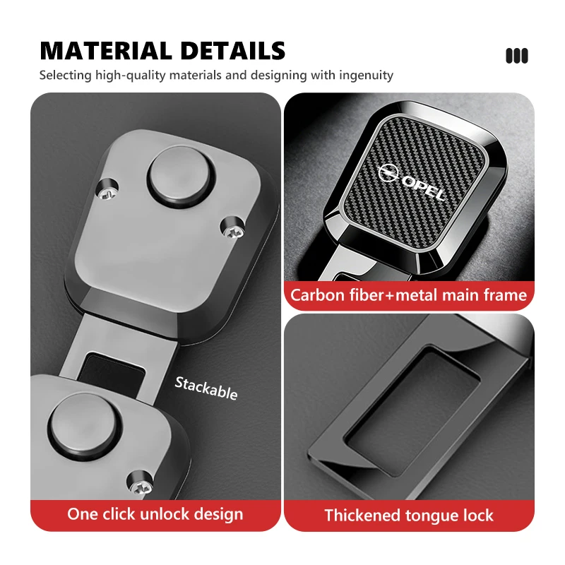 For Opel Car Logo Seat Belt Extender Seatbelt Lock Buckle Plug Interior Accessories Astra G H J K F Corsa D Zafira B Insignia view 4