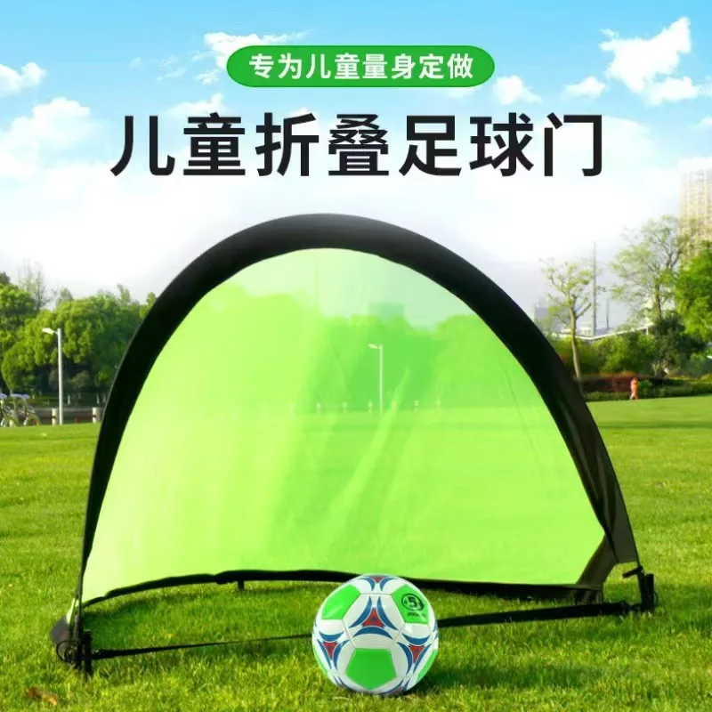 Pop Up Football Soccer Goal Training Equipment Lightweight Foldable Nets Kids Pole Target Goal