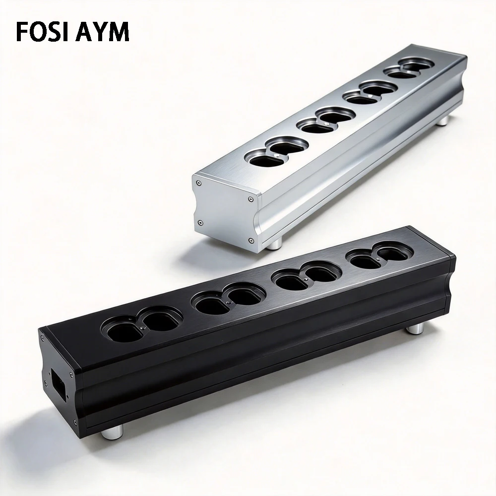 

80x60x468mm FOSI AYM Full Aluminum Power Conditioner Chassis US Outlet Power Strip Case Audiophile AC Filter Housing
