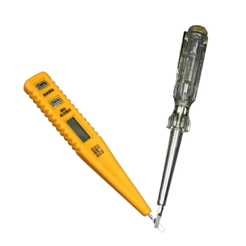 100V-500V Voltage Tester Pen Electric Screwdriver Circuit Tester for Electrician Home Use