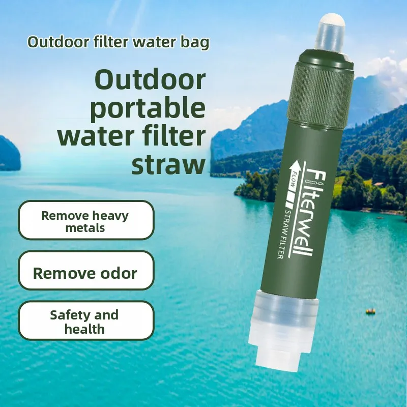 قش تصفية المياه المحمولة في الهواء الطلق، فلتر محمول، تنقية المياه غشاء الترشيح الفائق، منقي المياه في الهواء الطلق #1