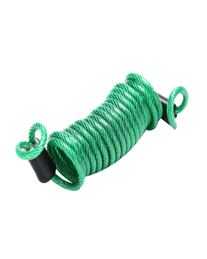 

Bicycle Brake Disc Lock Scooter Cable With Reminder Motorcycle Spring Rope Anti-Theft Bag Cable Protection Padlocks Green