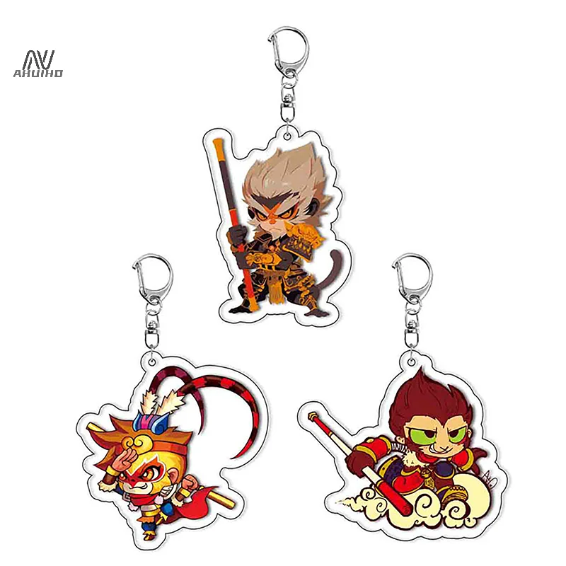 1PC Peripheral DIY Accessories Anime Black Myth Wukong Cartoons Games Cosplay Acrylic Pendant Keyring Xmas Gift Prop