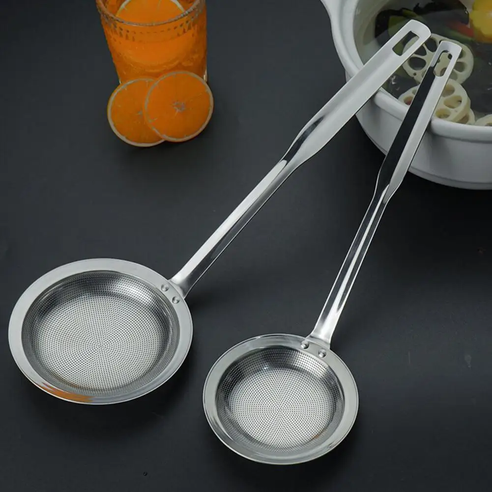 Fat Intake Reducer Utensil Stainless Steel Fine Mesh Skimmer Spoon Set for Oil Filter Grease for Rapid for Multi-purpose