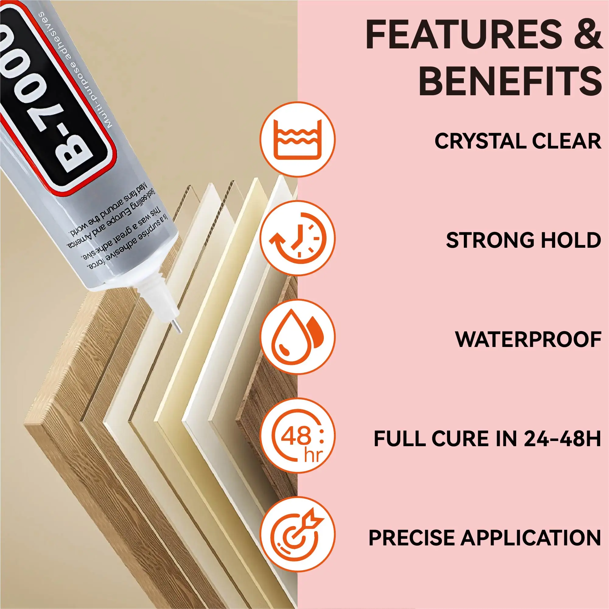 15ML 25ML 50ML 110ML B7000 Clear Contact Phone Repair Adhesive Universal Glass Plastic DIY Glue B-7000 With Precision Applicator image 5