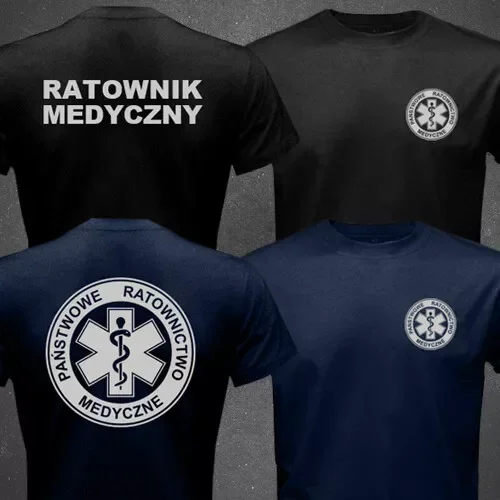 Poland EMS Emergency Medical Paramedic T-Shirt 100% Cotton O-Neck Summer Short Sleeve Casual Mens T-shirt Size S-3XL